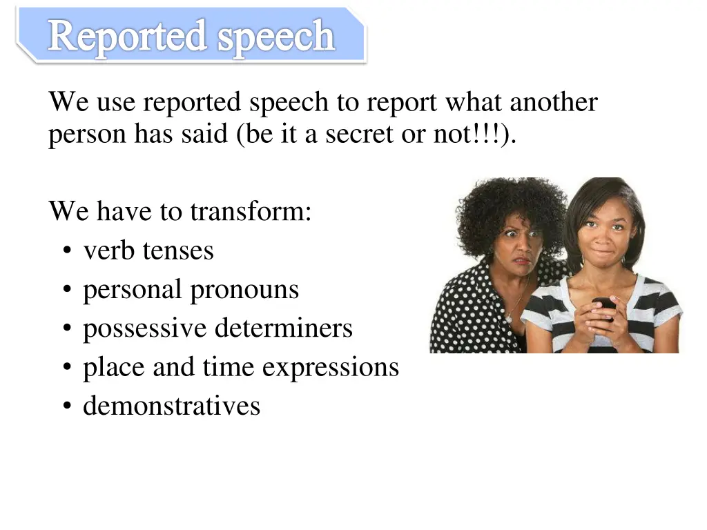 reported speech