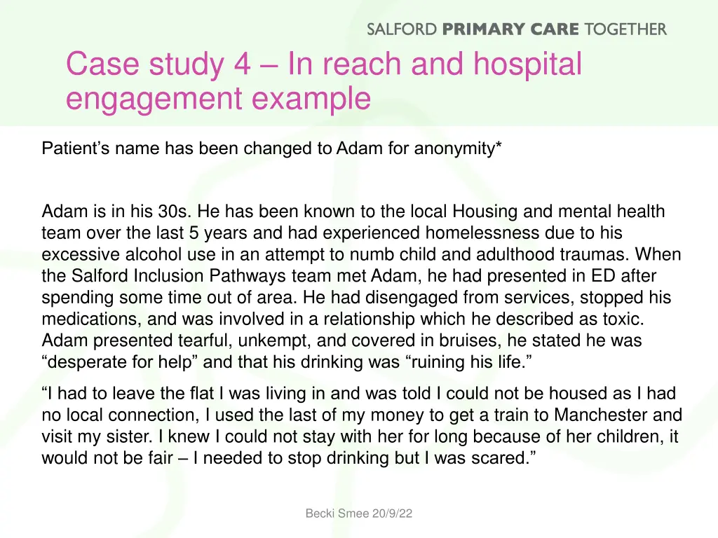 case study 4 in reach and hospital engagement