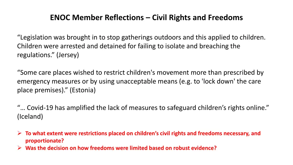 enoc member reflections civil rights and freedoms