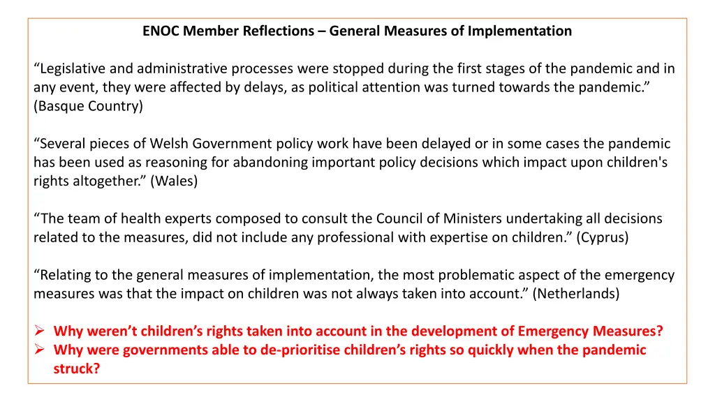 enoc member reflections general measures