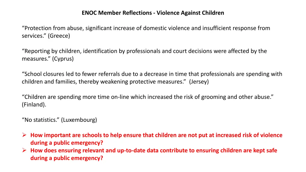 enoc member reflections violence against children