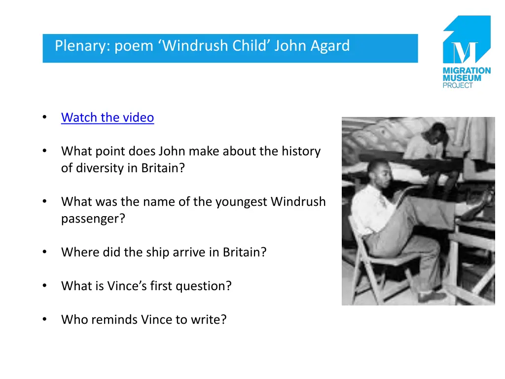 plenary poem windrush child john agard