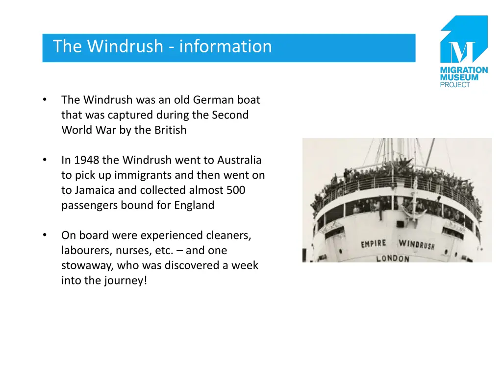 the windrush information