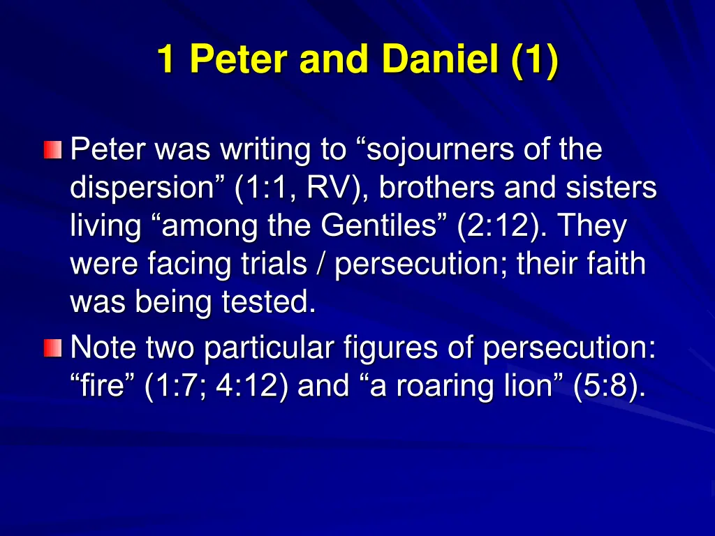 1 peter and daniel 1