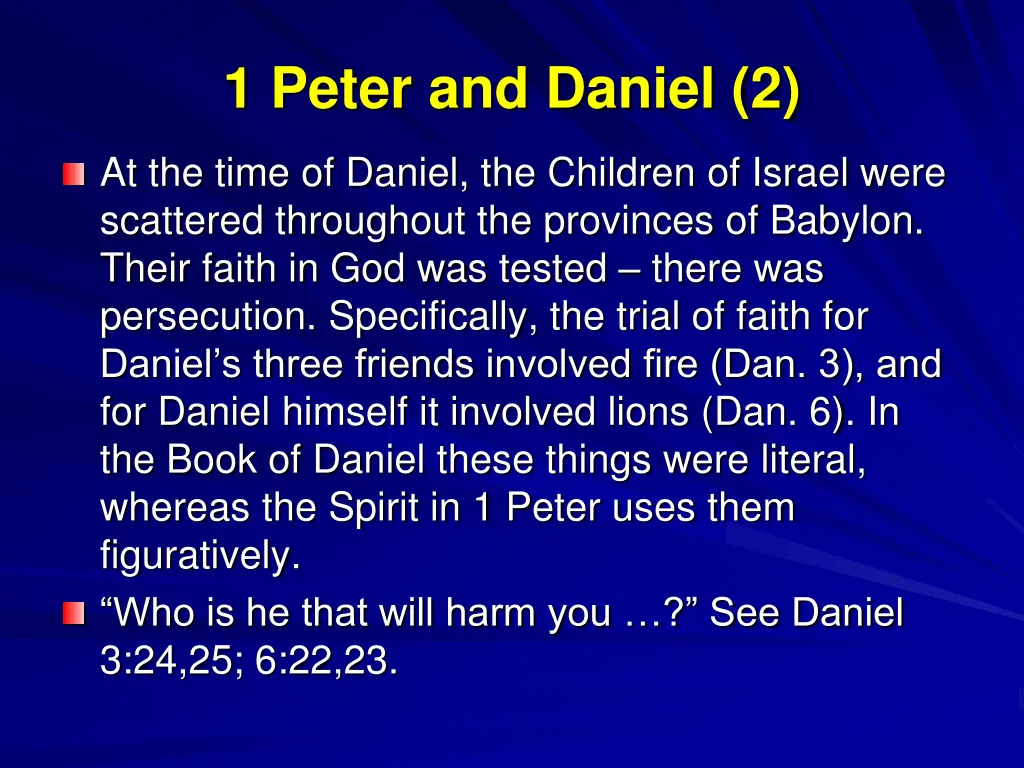 1 peter and daniel 2