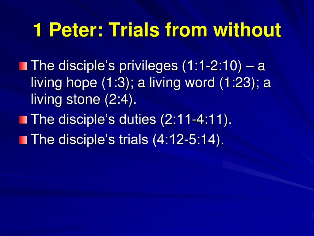 1 peter trials from without