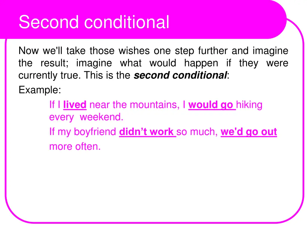 second conditional