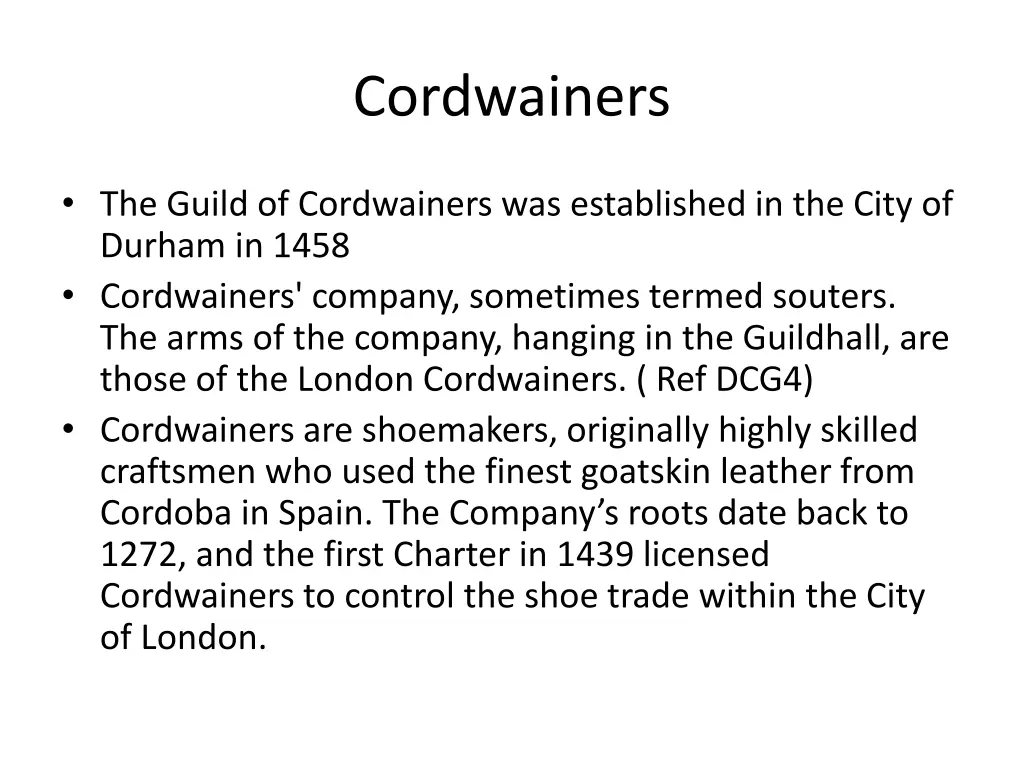 cordwainers