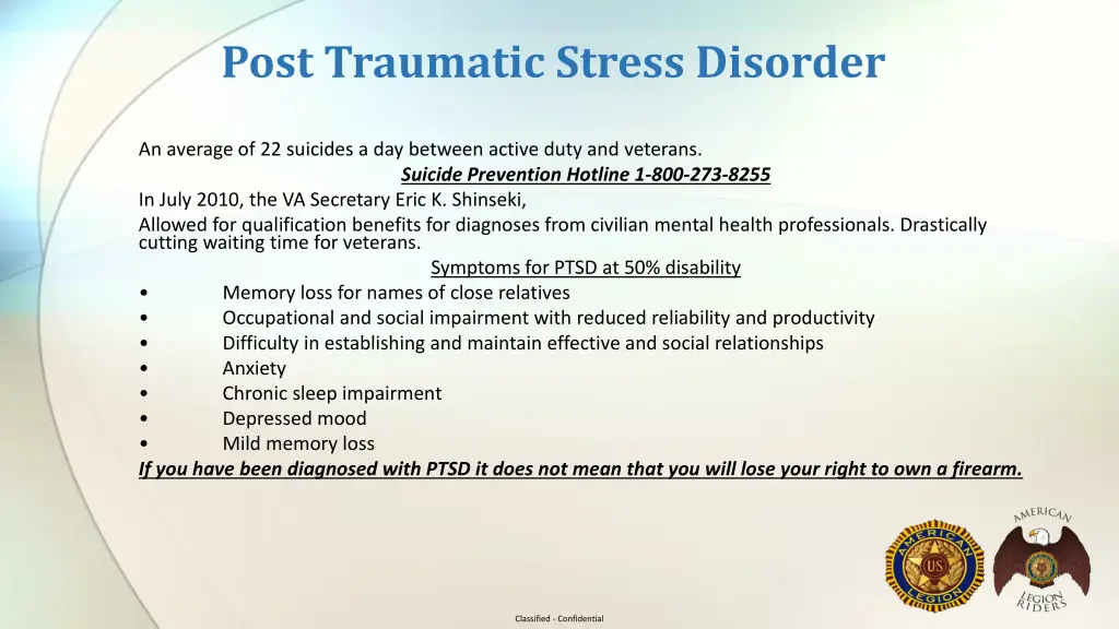 post traumatic stress disorder