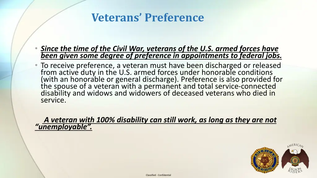 veterans preference