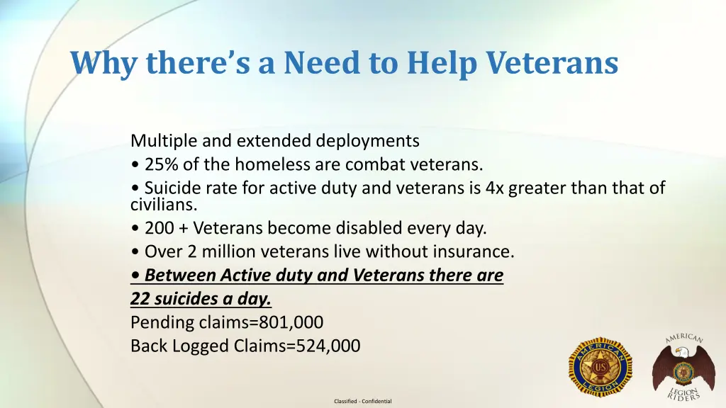 why there s a need to help veterans