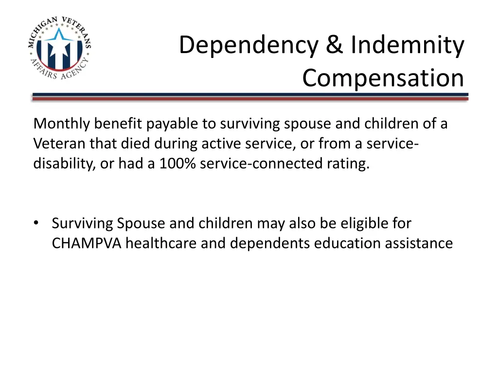 dependency indemnity compensation