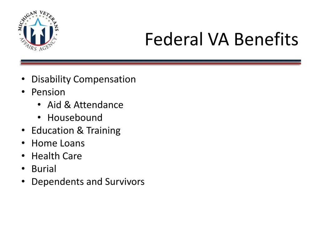 federal va benefits