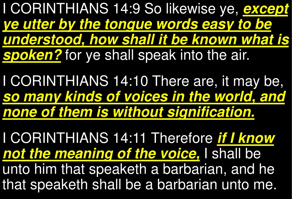 i corinthians 14 9 so likewise ye except ye utter