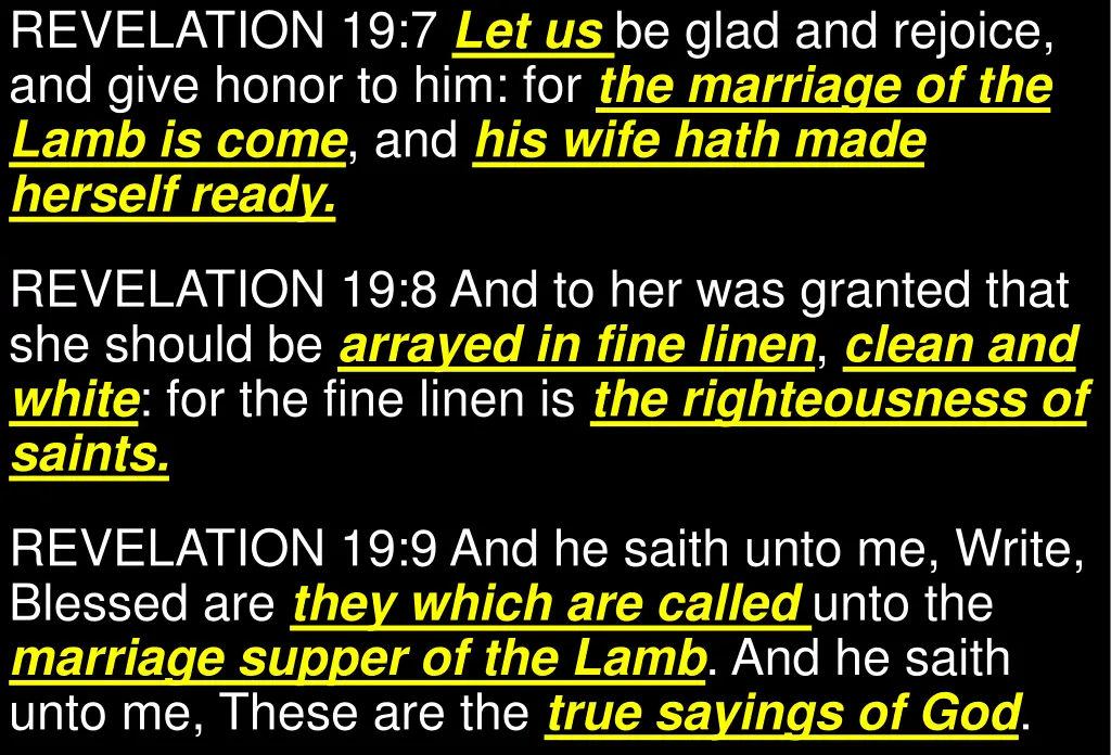 revelation 19 7 let us be glad and rejoice