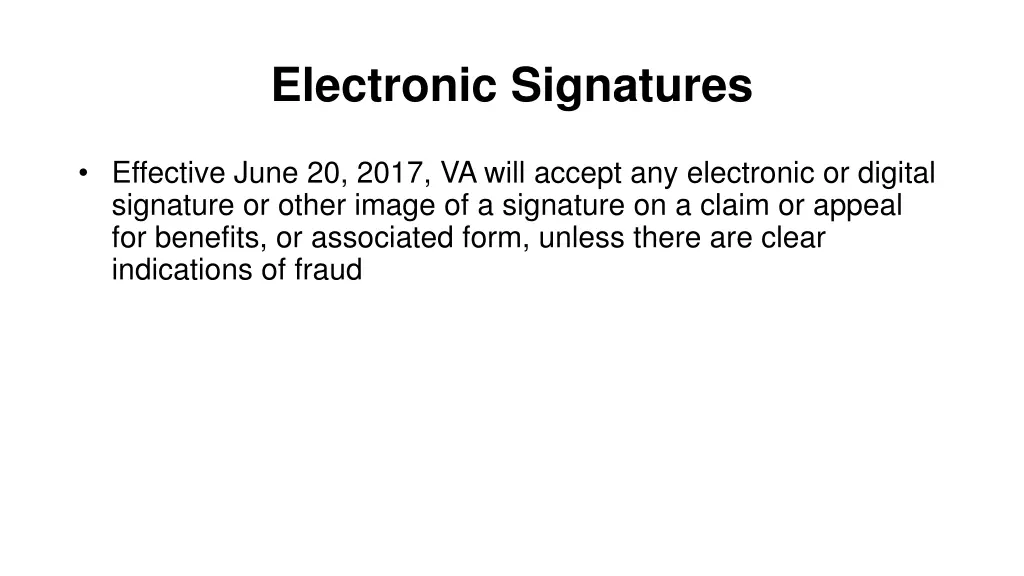 electronic signatures