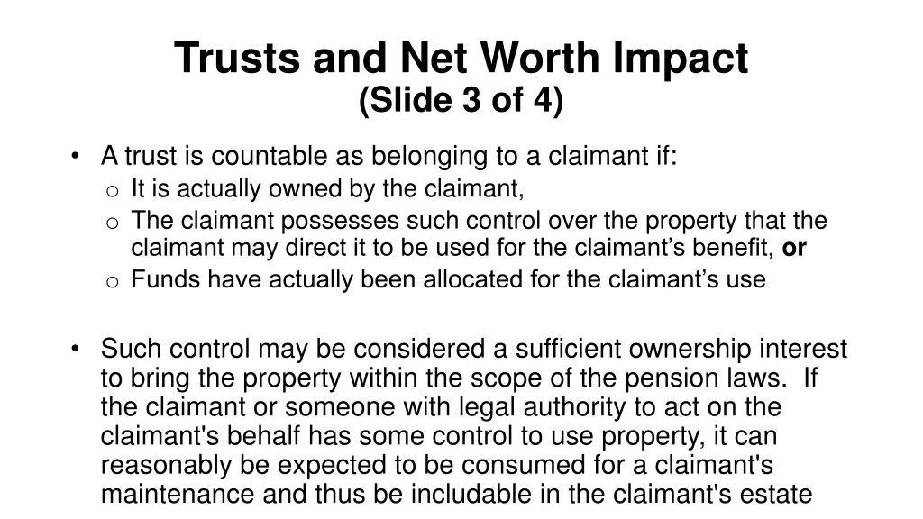 trusts and net worth impact slide 3 of 4