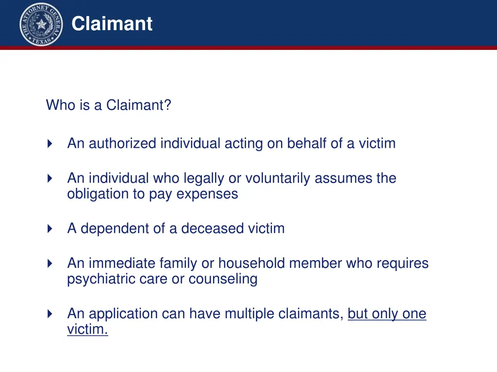 claimant