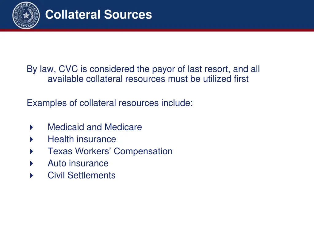 collateral sources