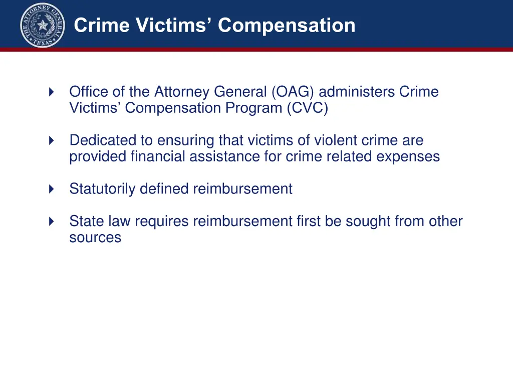 crime victims compensation