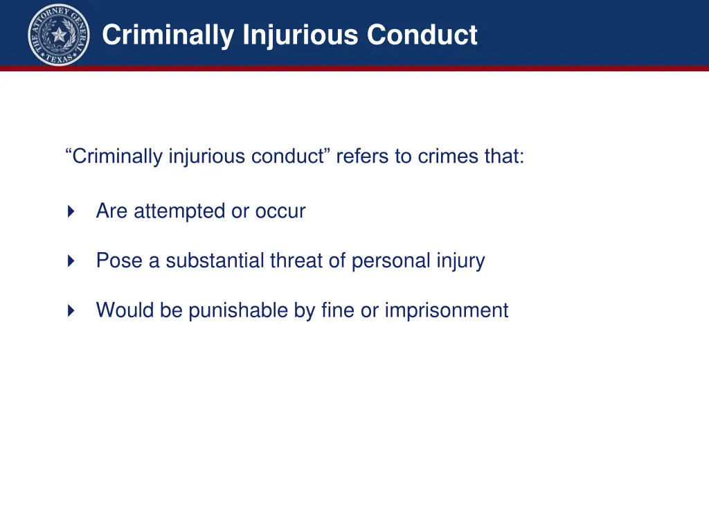 criminally injurious conduct