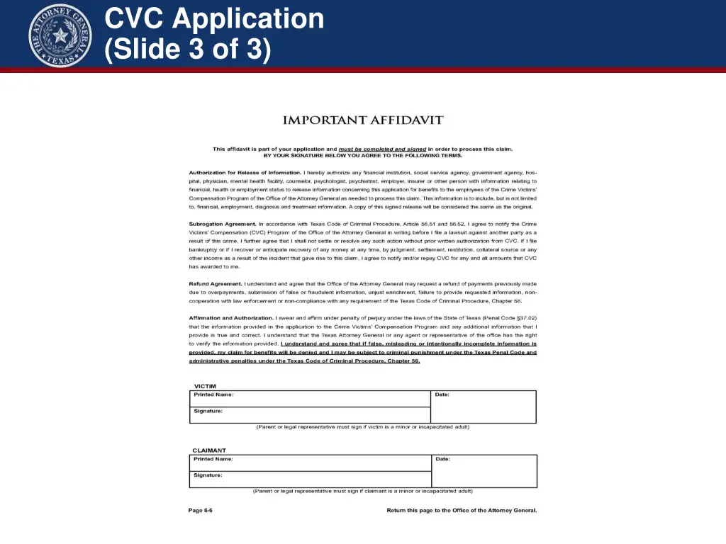 cvc application slide 3 of 3