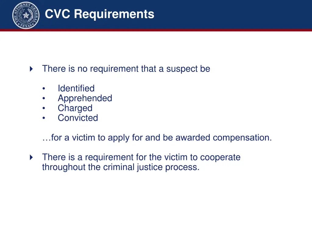 cvc requirements