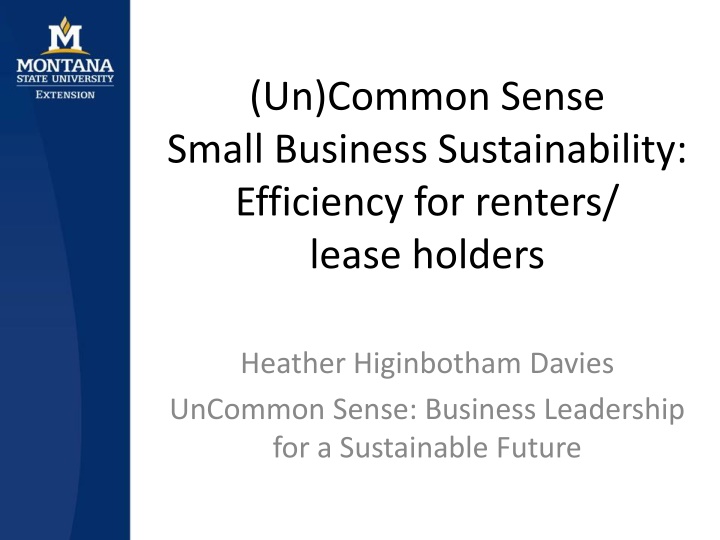 un common sense small business sustainability