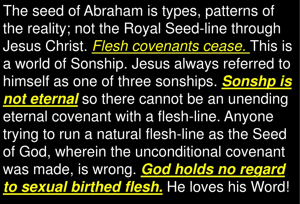 the seed of abraham is types patterns