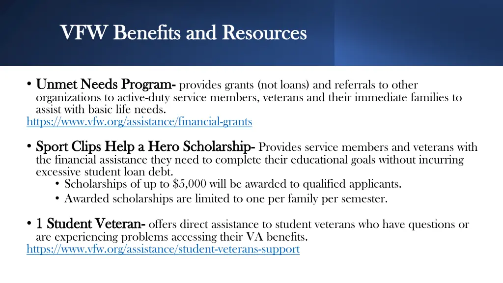 vfw benefits and resources vfw benefits 1