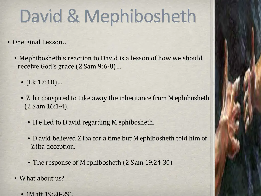 david mephibosheth 13