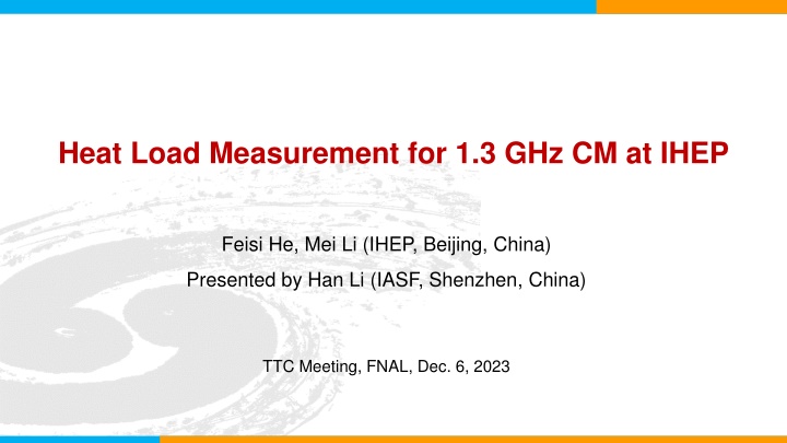 heat load measurement for 1 3 ghz cm at ihep