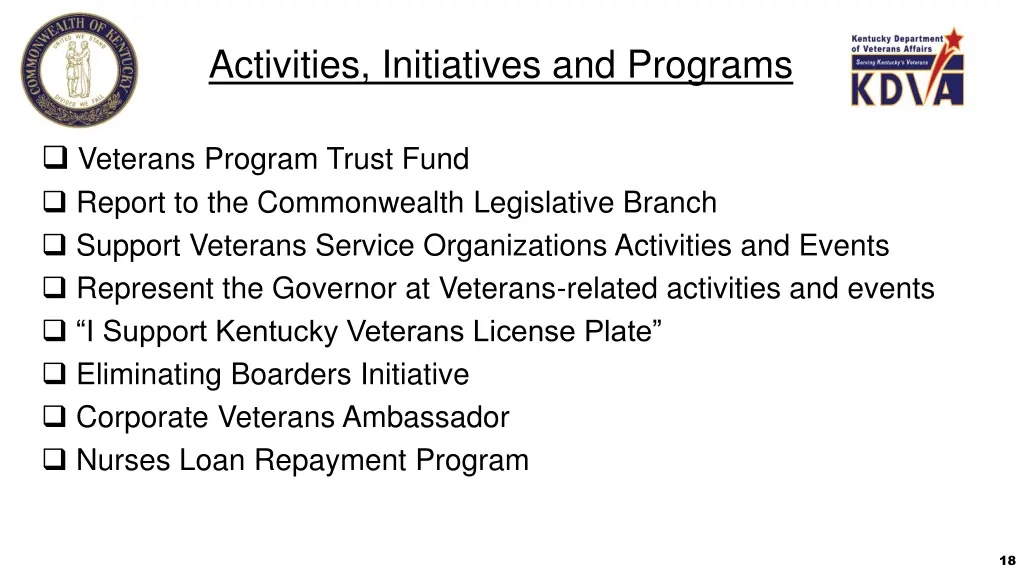 activities initiatives and programs