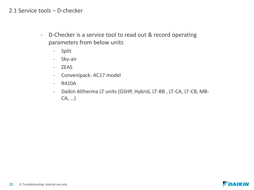 2 1 service tools d checker