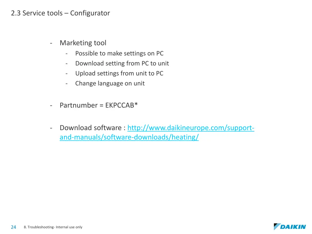 2 3 service tools configurator