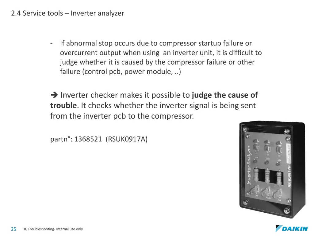 2 4 service tools inverter analyzer