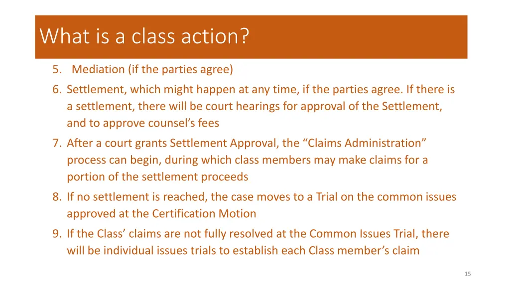 what is a class action 1