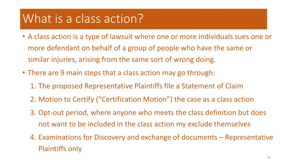 what is a class action