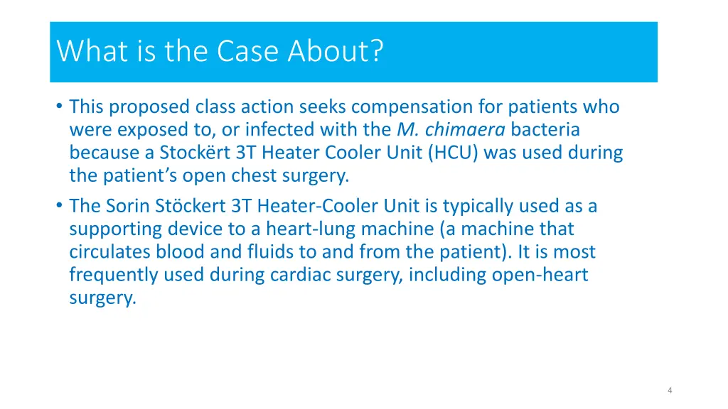 what is the case about