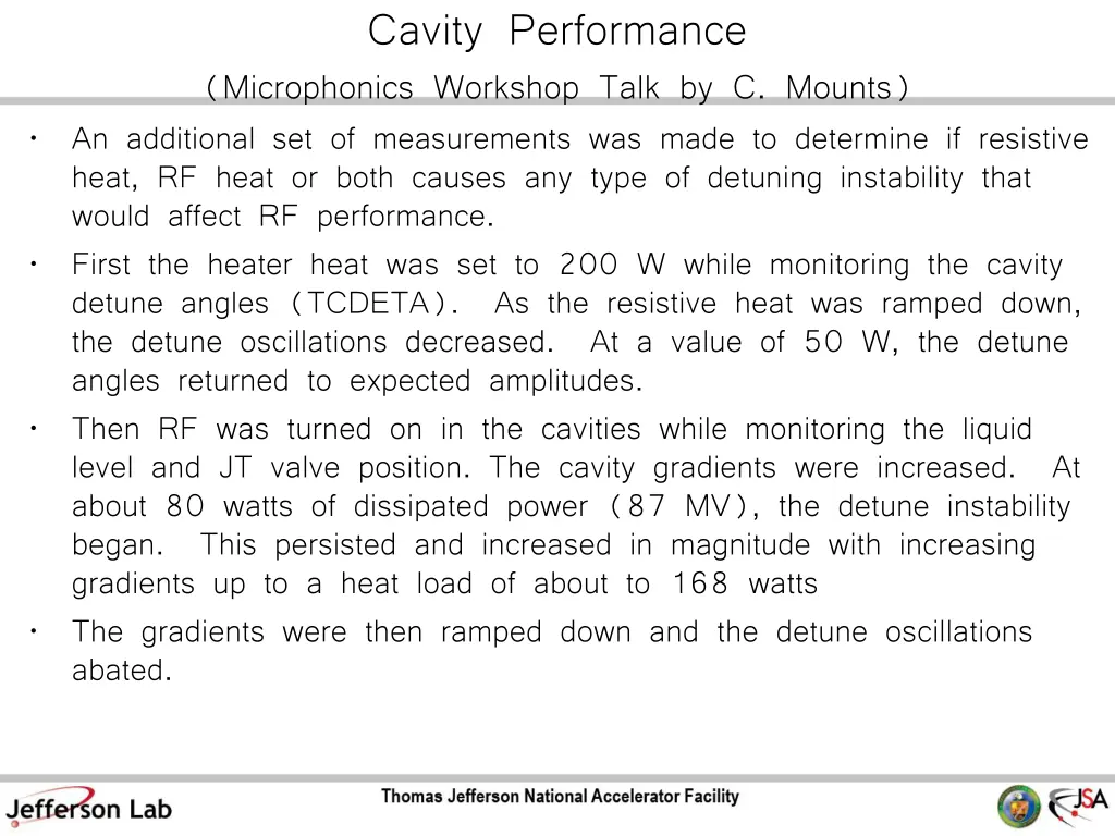 cavity performance microphonics workshop talk