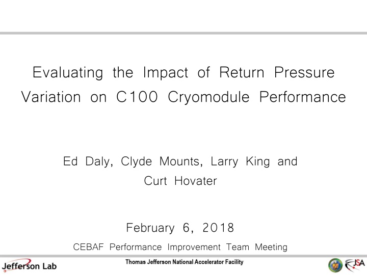 evaluating the impact of return pressure