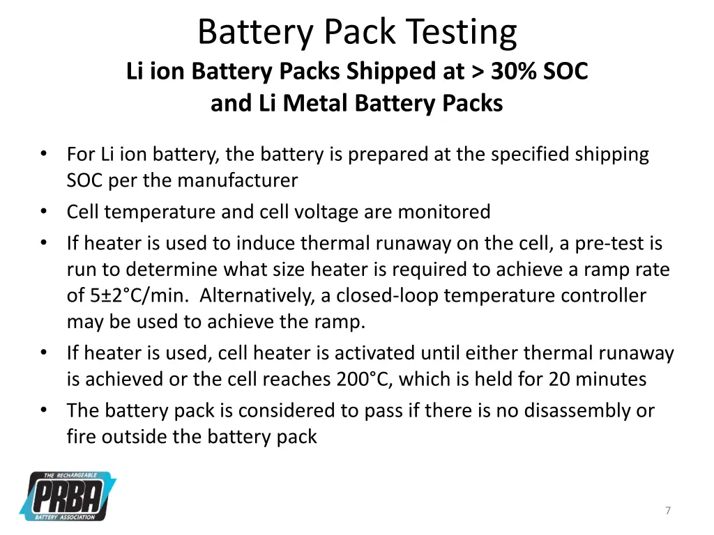 battery pack testing li ion battery packs shipped