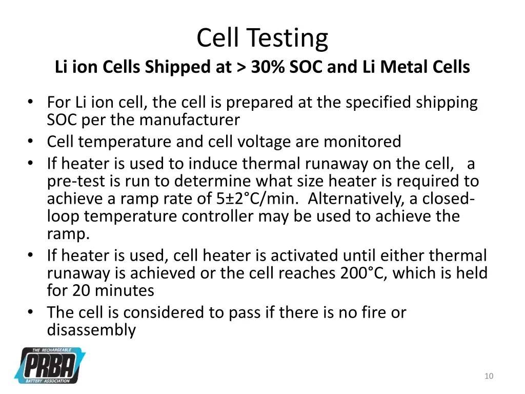 cell testing