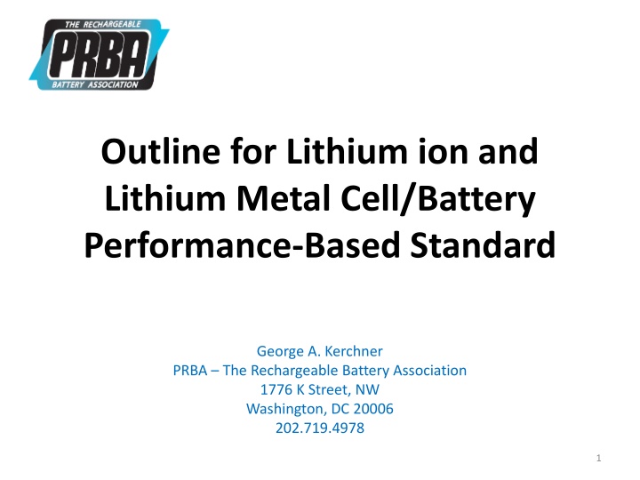 outline for lithium ion and lithium metal cell