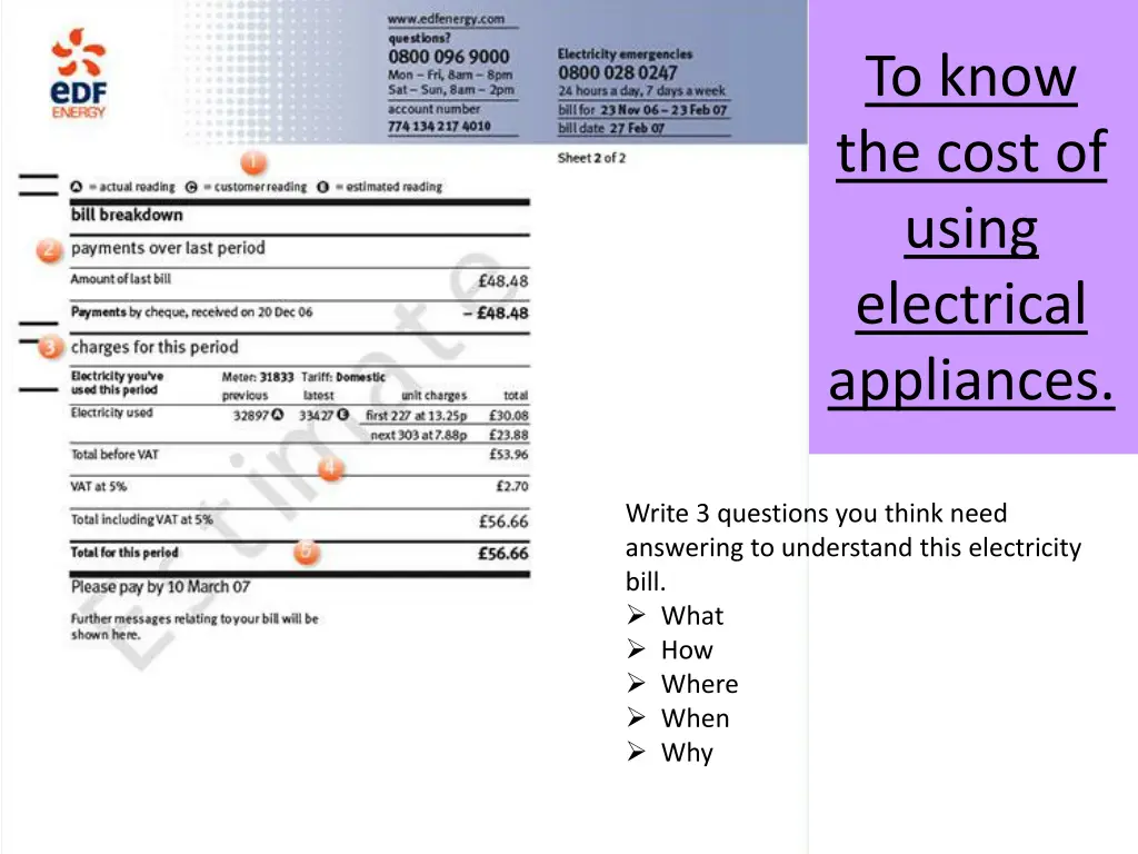 to know the cost of using electrical appliances 2