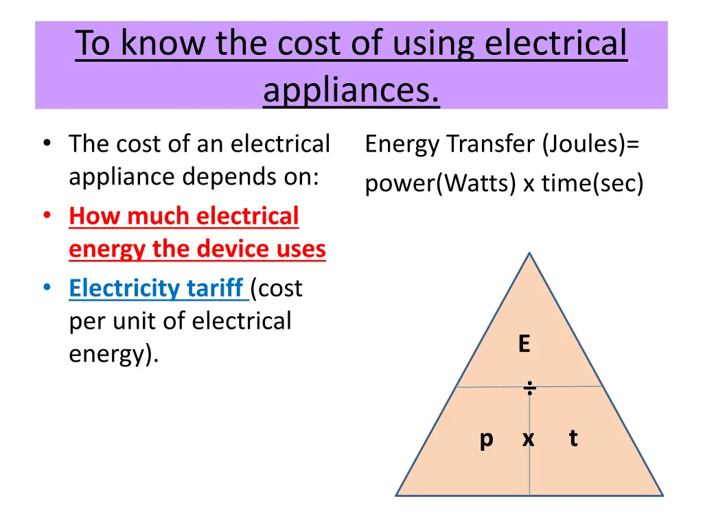 to know the cost of using electrical appliances 3