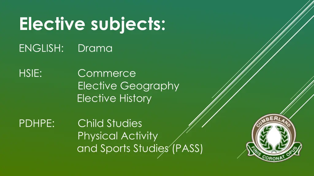 elective subjects 1