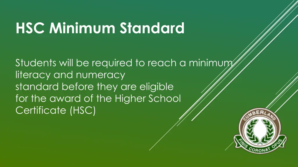 hsc minimum standard