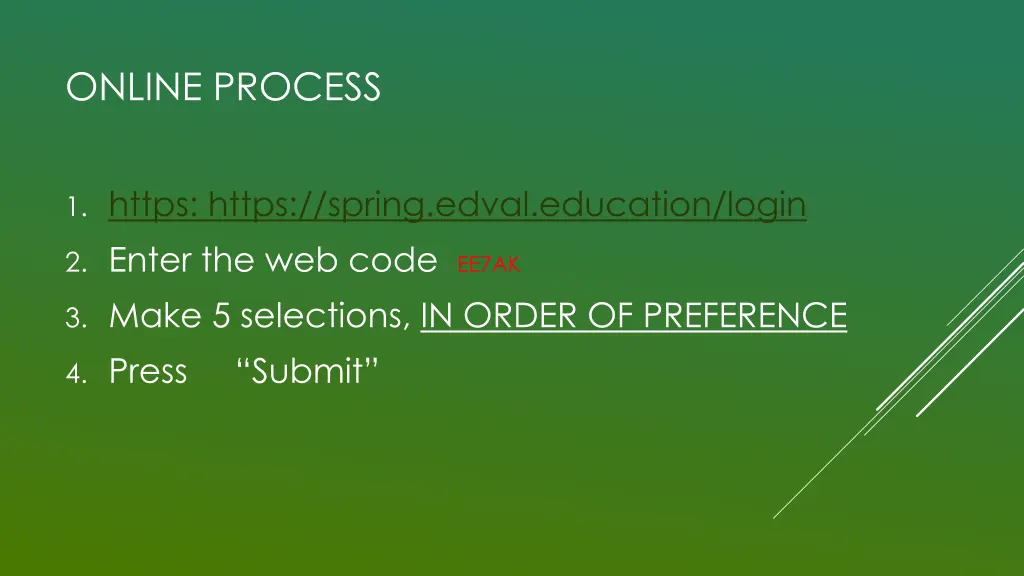 online process