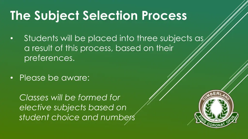 the subject selection process 1